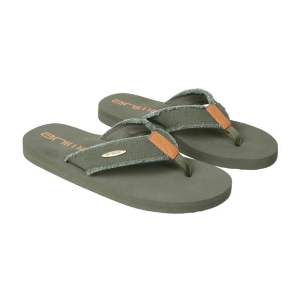 Animal Mens Tidal Flip Flops - Khaki Green - 