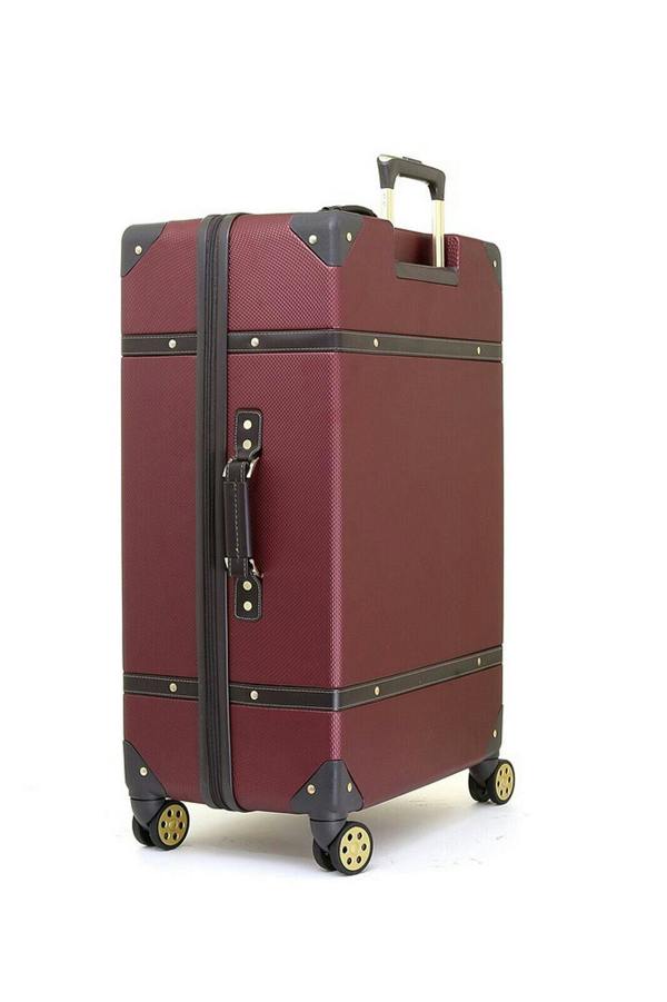Rock Luggage Vintage Hard Shell Luggage Trunk Suitcase Set