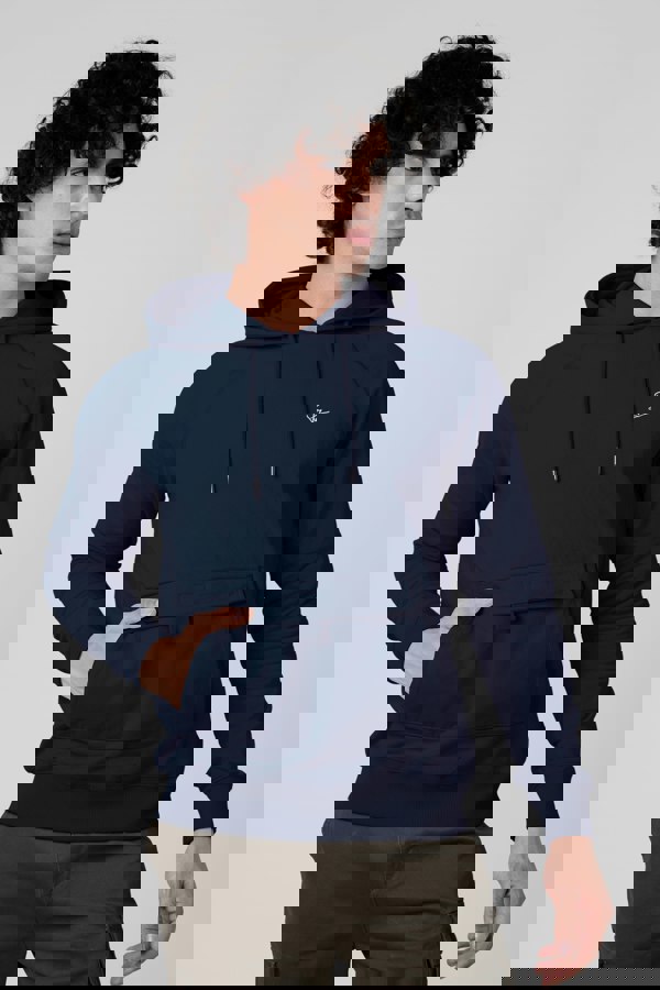 ENORSIA Men's Flap Detail Kangaroo Pocket Hoodie