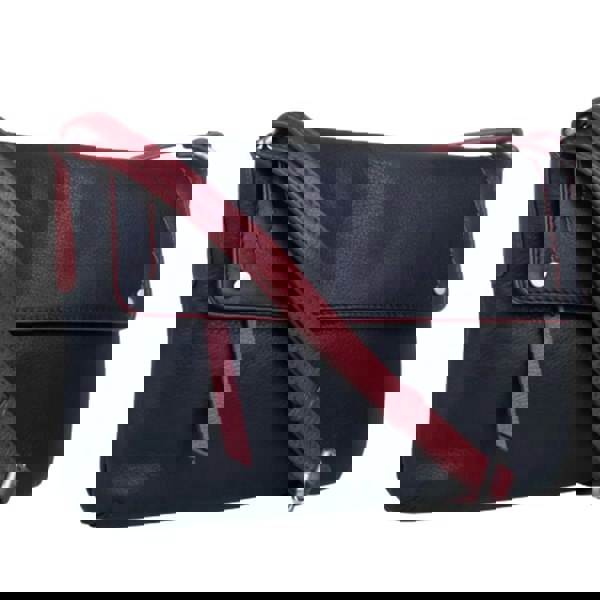 Mala Leather Orta Two Tone Slim Crossbody with Flap