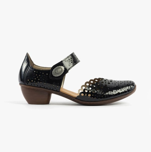 Rieker 43753-02 Womens Shoes - Patent Black