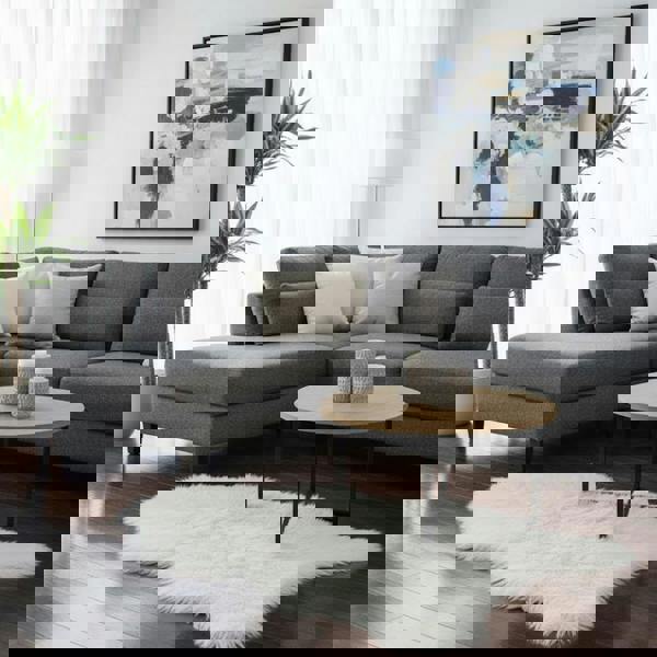 HomeSpace Direct Luxury Faux Rabbit Fur Rug White