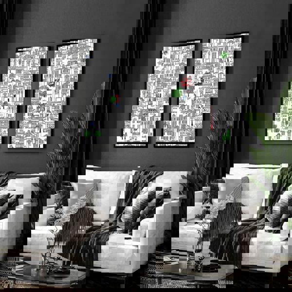 Wall art London | Set of 2 framed travel posters