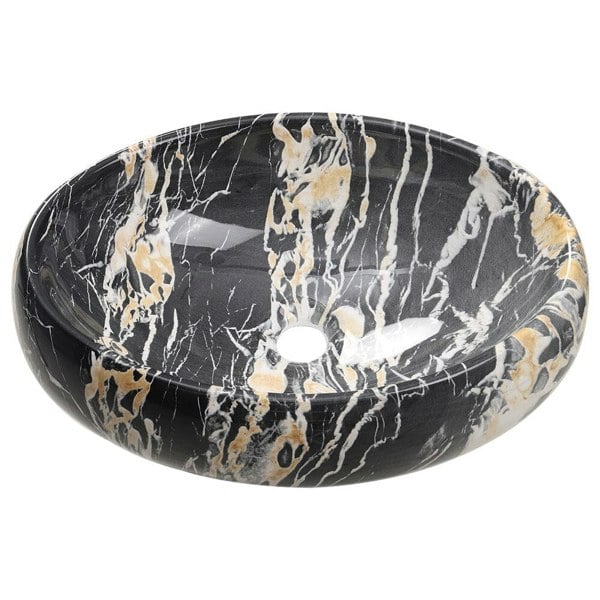 Marble Bathroom Sink Oval Vessel Sink with Drain Stopper Bathroom Sinks Living and Home