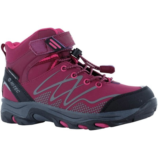 Hi-Tec Blackout Mid Polyester Soft Shell Girls's Dark Rose/Fuchsia Hiking Boots