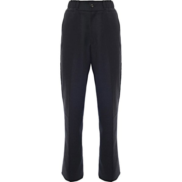 Lanvin Mens Wool Mohair Elasticated Belt Suit Trousers in Black