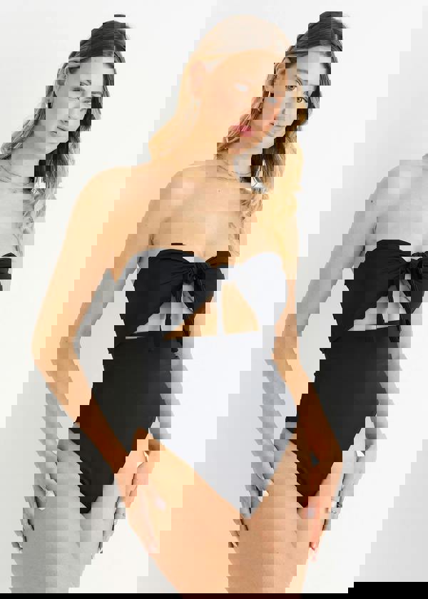 Gini London Front Tie Bandeau Swimsuit