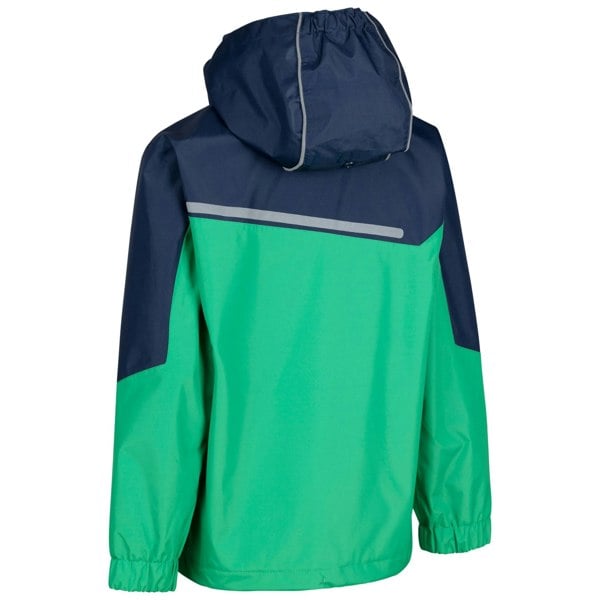 Trespass Boys Submerged Waterproof Jacket - Clover/Navy