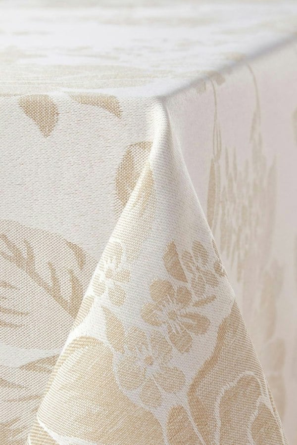 Emma Barclay Grace Floral Jacquard Tablecloths - Natural