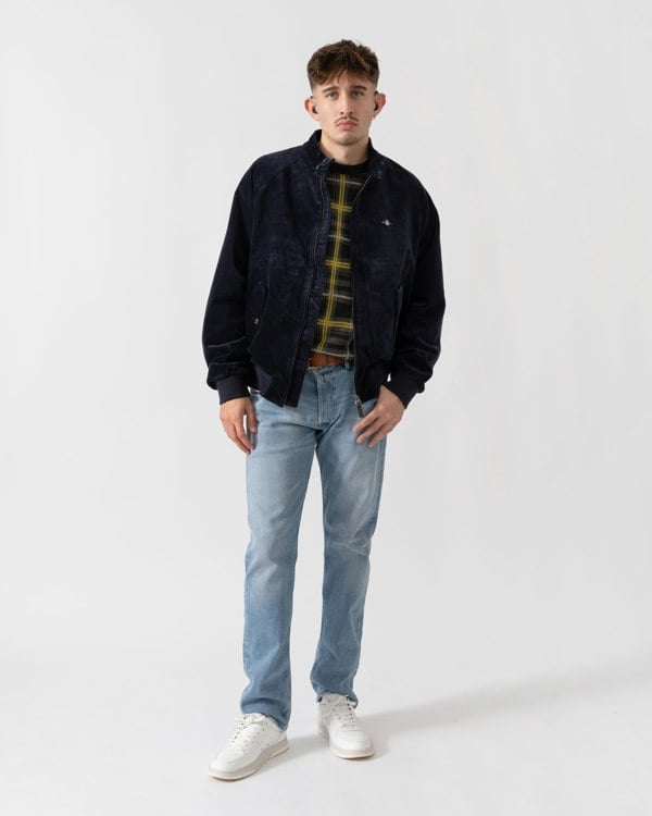 GANT Mens Cord Harrington Jacket - 433 Evening Blue
