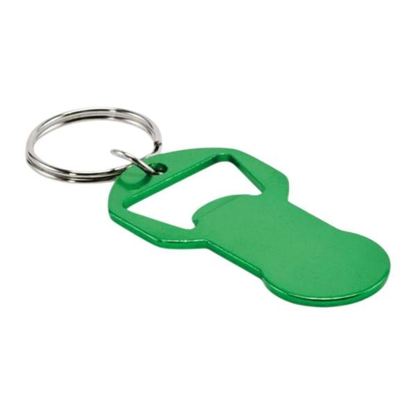 MidOcean Clave Recycled Aluminium Bottle Opener Keyring - Green - 