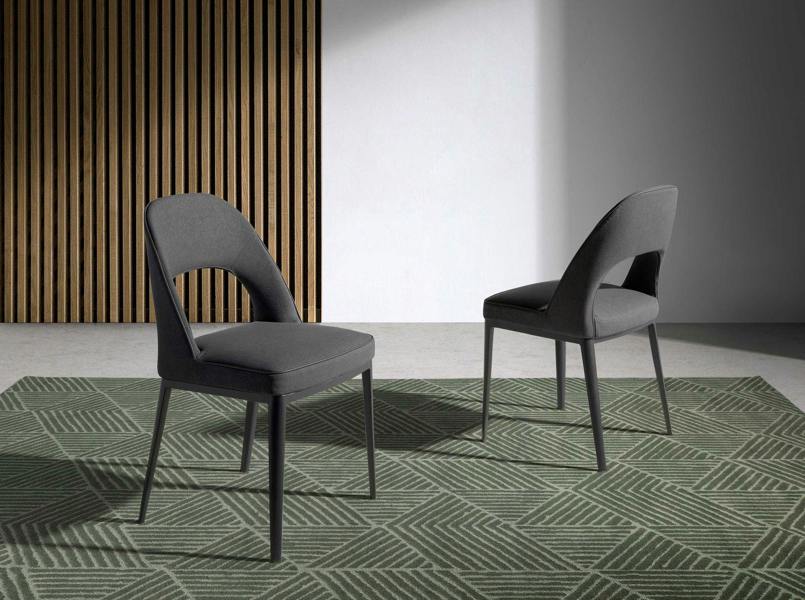 Angel Cerdá Dark Grey Fabric Chair 4023
