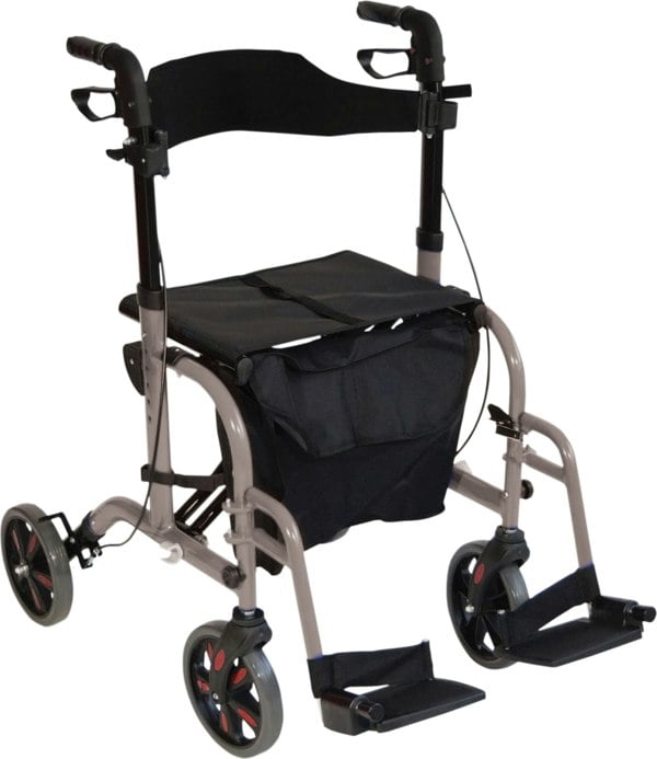 Aidapt Duo Rollator And Transit Chair Green