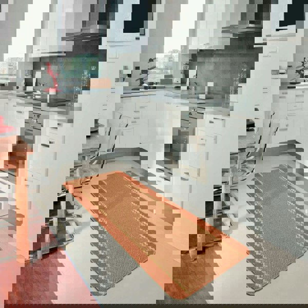 Machine Washable Design Mats | Bordered Line Terra |The Rug