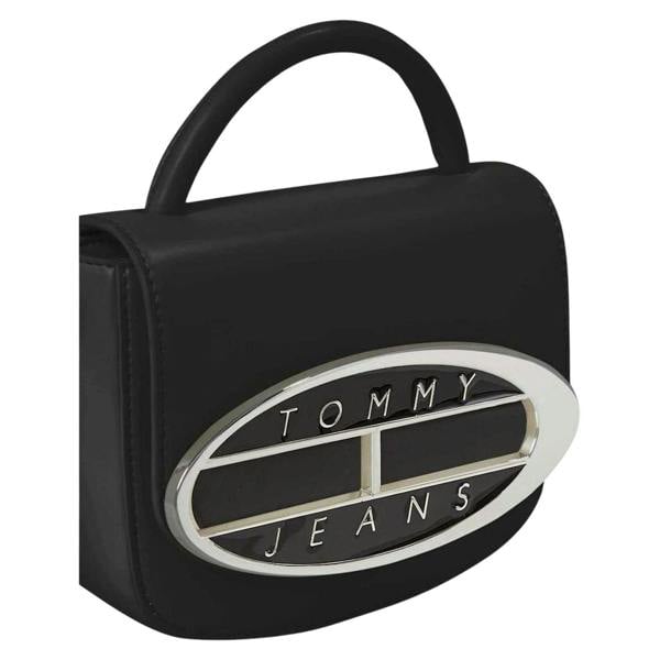 Tommy Jeans Oval Logo 0.75L Crossbody Bag - Black - 