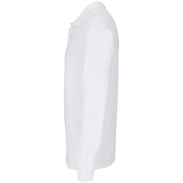 SOLS Unisex Adult Planet Piqué Long-Sleeved Polo Shirt - White