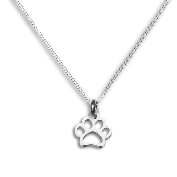 Aye Do Gifts Paw Print Silver Necklace