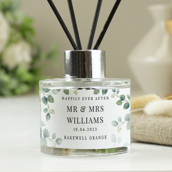 Personalised Memento Company Personalised Botanical Free Text Reed Diffuser