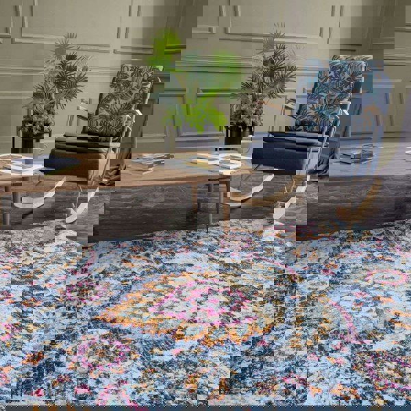 Vintage Design Purple Living Room Rug