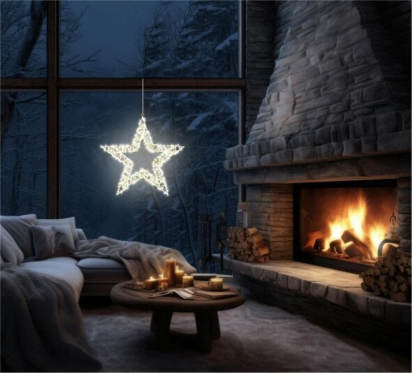 Scotts of Stow Xmas Haus Pre Lit LED Heart Shape with 5m Lead Timer Power Supply