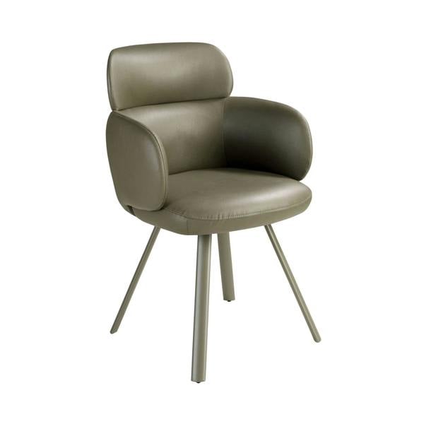 Angel Cerdá Swivel Chair in Olive Green Leatherette 4202