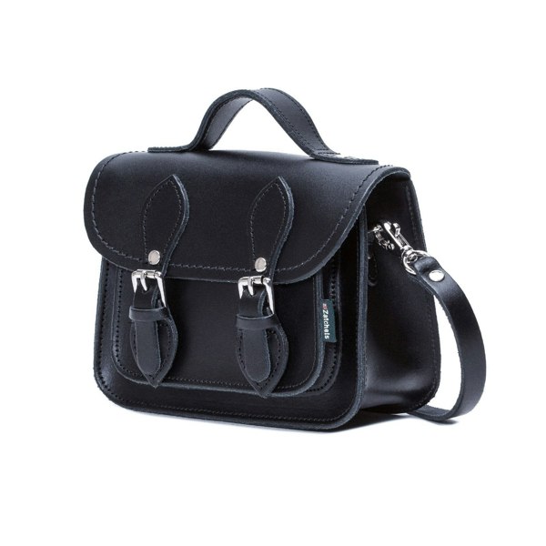 Zatchels Handmade Leather Micro Satchel - Navy