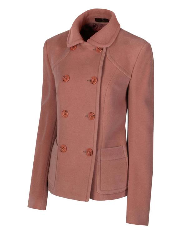 Myles Anthony Vintage Rose Reefer Style Wool & Cashmere Jacket