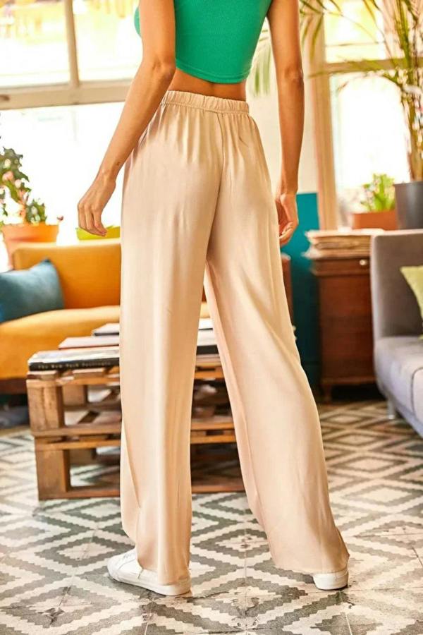 Hoxton Gal Belted Woven Viscose Palazzo Pants