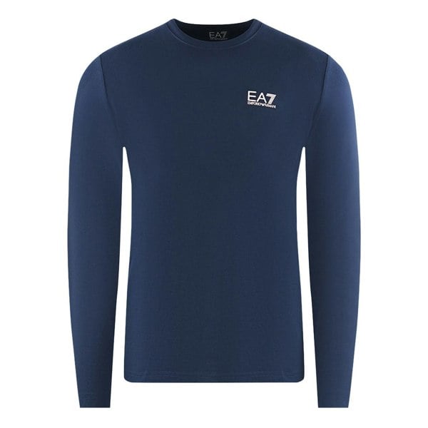 EA7 Large Back Logo Long Sleeved T-Shirt - Navy Blue