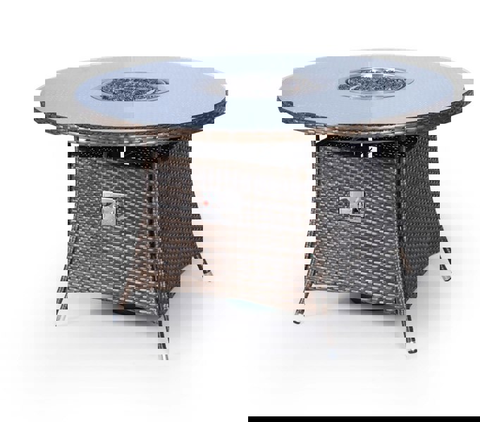 Giardino Fire Pit 4 Seater Round Rattan Dining Table
