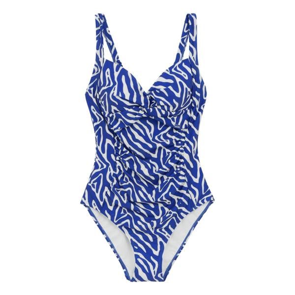 Regatta Womens/Ladies Sakari Abstract Tummy Control One Piece Swimsuit - Brightest Blue - 