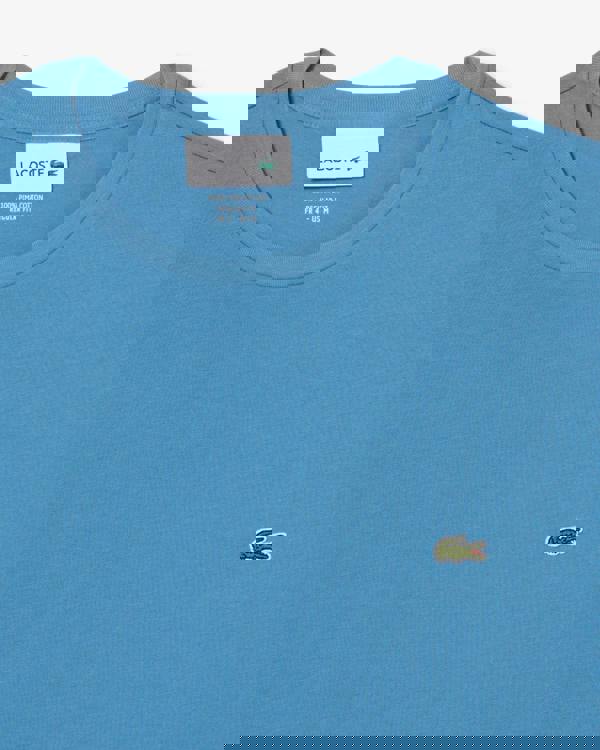 Lacoste Mens Crew Neck Pima Cotton Jersey T-Shirt - Abyss Blue JBK | CHO | Designer Mens Short Sleeve T-Shirts & Tops