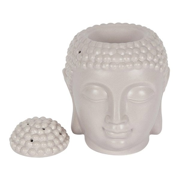 Serano Large Grey Buddha Head Oil Burner and Wax Warmer