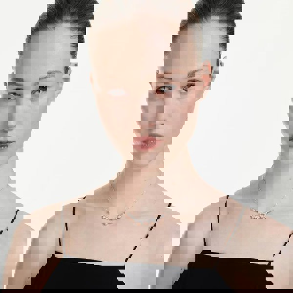 Swarovski Constella Rhodium Plated Mixed Cut White Crystal Necklace 5722473