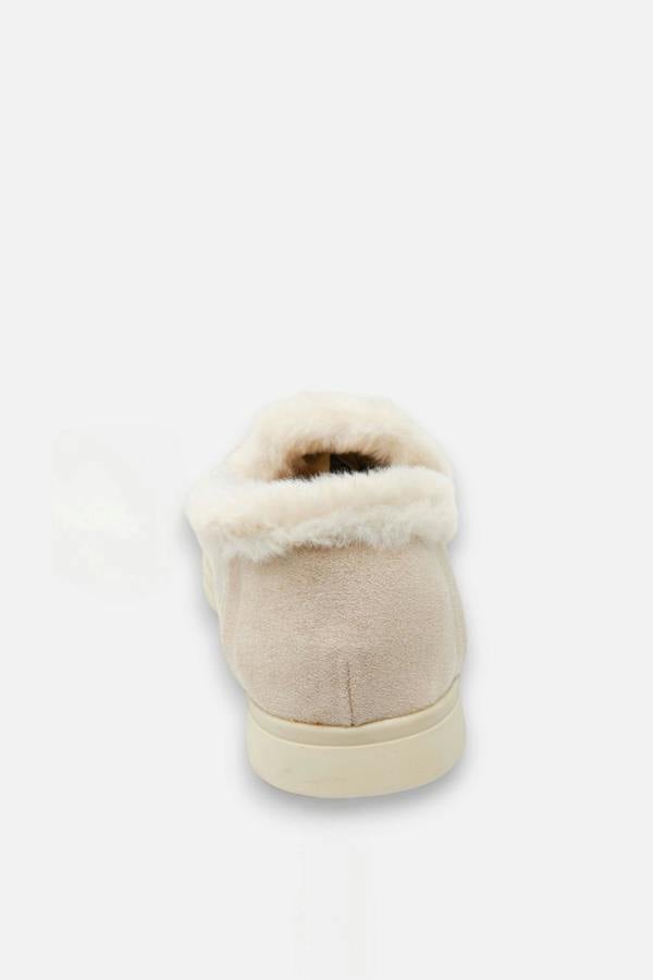 Velvet Crush Loafers Nude, featuring flat rubber sole for all-day comfort and grip