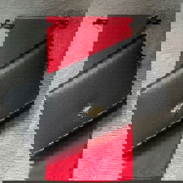 Love EMVY Leather Bee Gift Set – Genuine Leather Matinee Purse and Red Bee Keyring