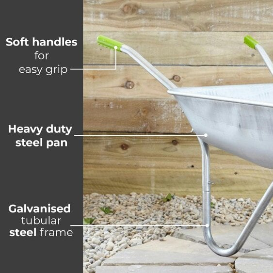 Neo 65 Litre Wheelbarrow With Galvanised Pneumatic Tyre