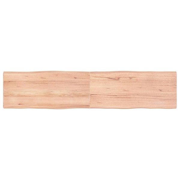 Berkfield Table Top Light Brown 180x40x4 cm Treated Solid Wood Oak Live Edge