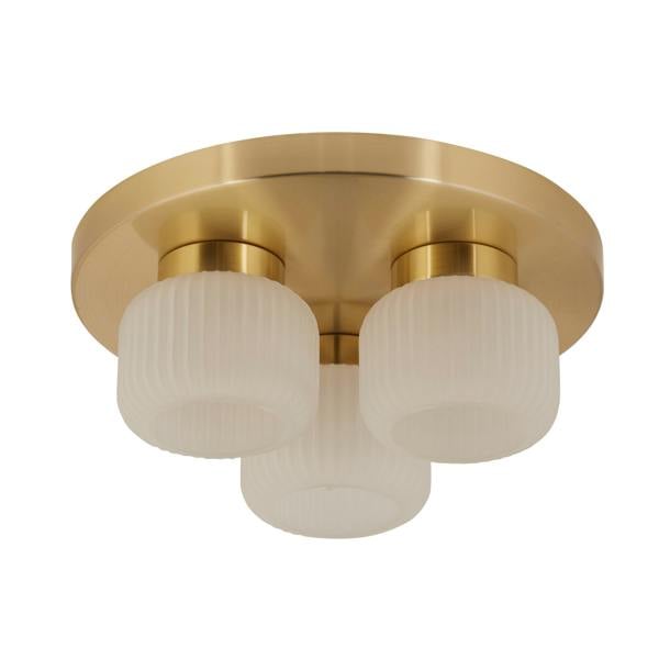 Lighting Collection FROSTED GLASS 3 LIGHT PENDANT WHITE