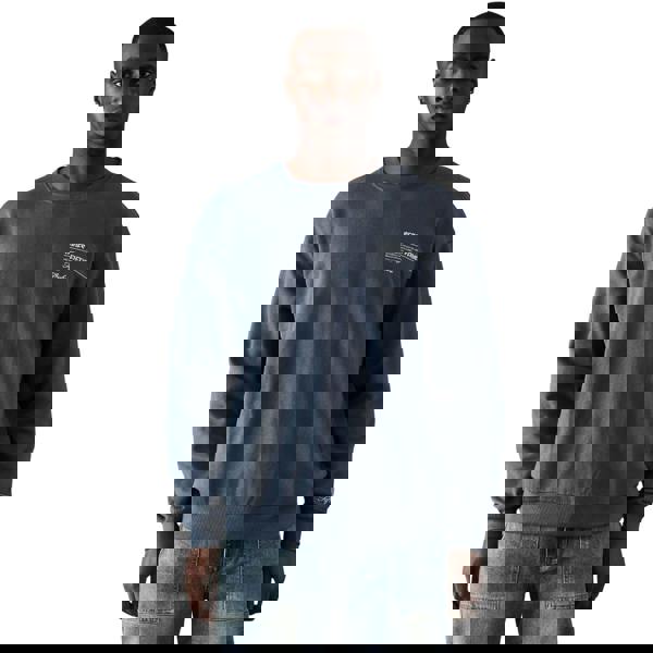 Fiftyfive Mens Logo Sweatshirt - Blue - 