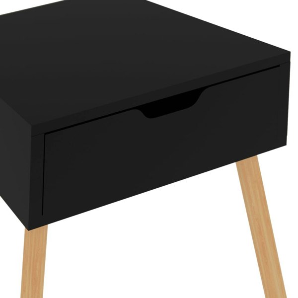 Berkfield Bedside Cabinet High Gloss Black 40x40x56 cm Engineered Wood