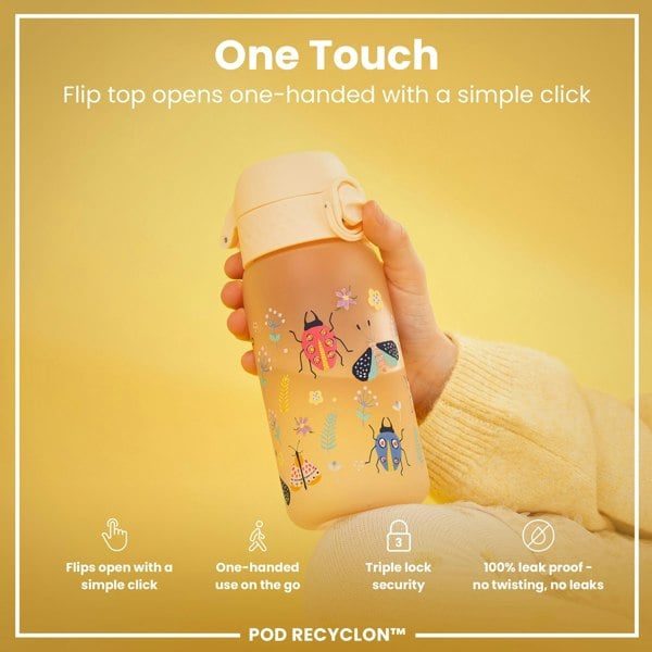 ION8 Leak Proof Kids Water Bottle, Recyclon, Bugs Life, 350ml (12oz)