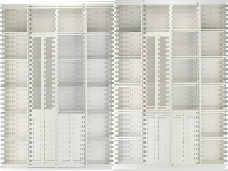 Dorel Home Anita Wall Unit 5 white lacquer