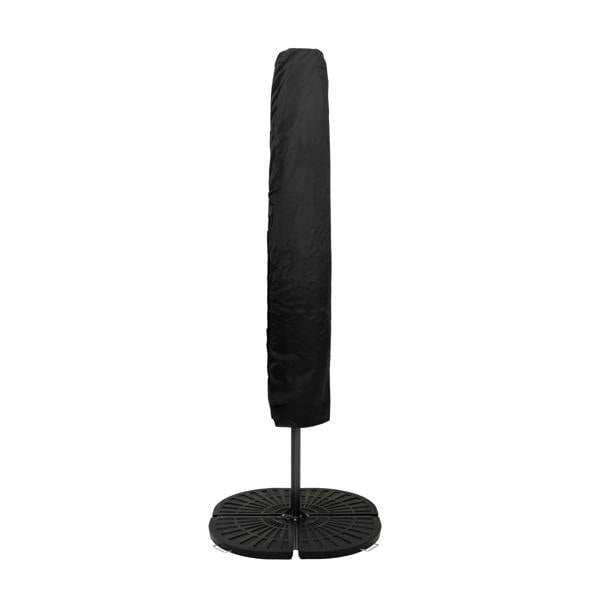 Jardi LED Cantilever Parasol 3m With Full Fan Base – Black