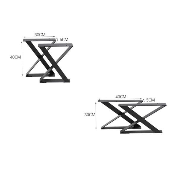 Industrial Heavy Duty X Shape Iron Table Legs Living and Home
