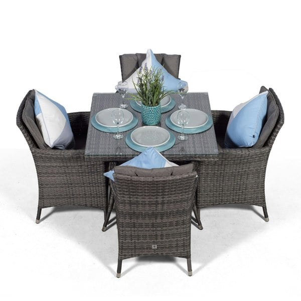 Giardino Savannah Square 4 Seater Rattan Patio Dining Set