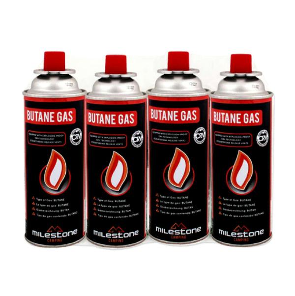Dragodirect Camping Gas Canisters Butane Fuel 4 Pack