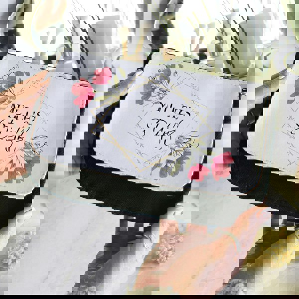 Personalised Memento Company Personalised Pink Floral Make Up Bag