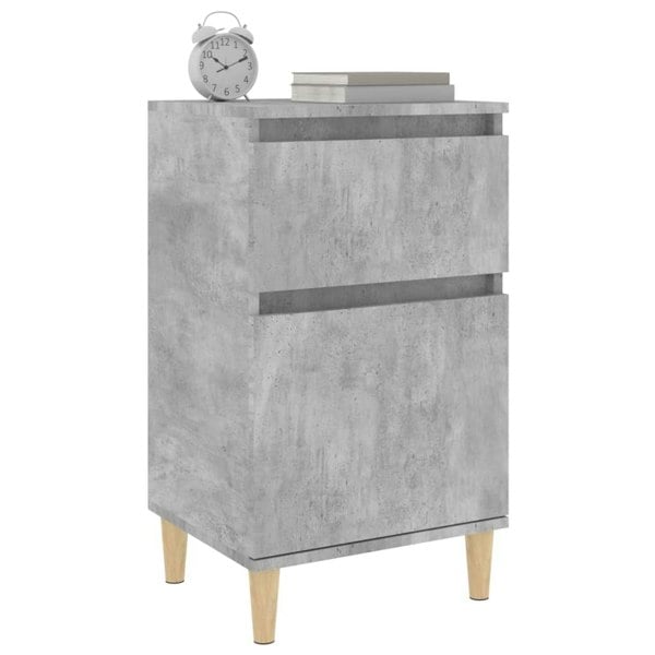 Berkfield Bedside Cabinet Concrete Grey 40x35x70 cm