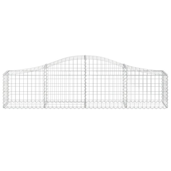 Berkfield Arched Gabion Baskets 9 pcs 200x30x40/60 cm Galvanised Iron